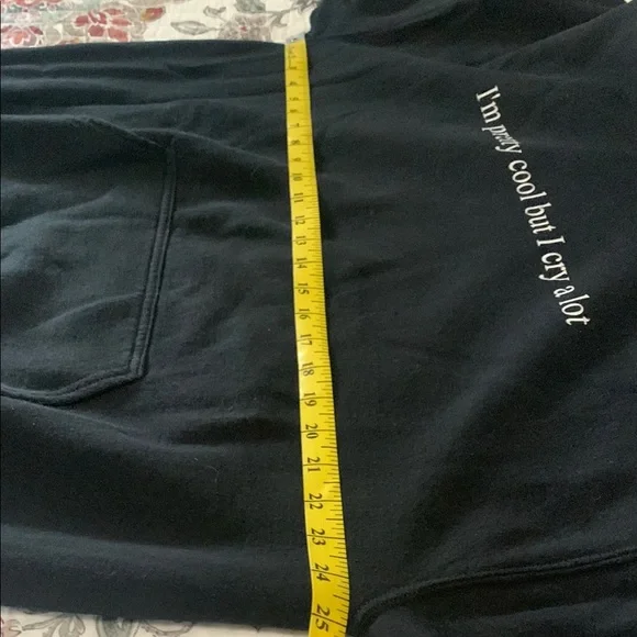 Black message hoodie- Unisex - Picture 3 of 7